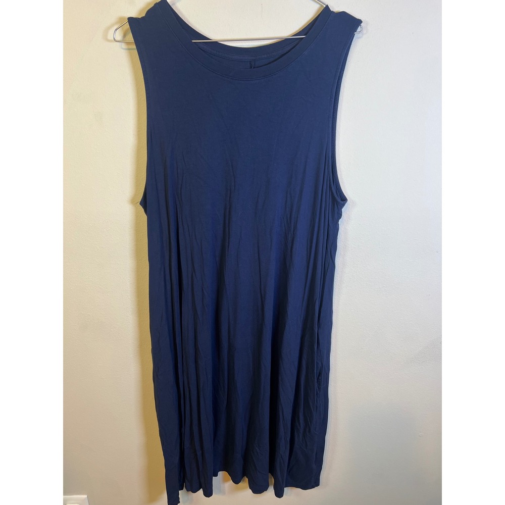 Time and Tru Womens Sleeveless Swing Dress Navy Blue XXL